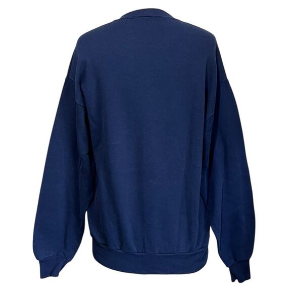 Vintage 90’s Jerzees Impulse Wear Sweatshirt Fall Harvest Pumpkin Large Blue - Picture 5 of 7